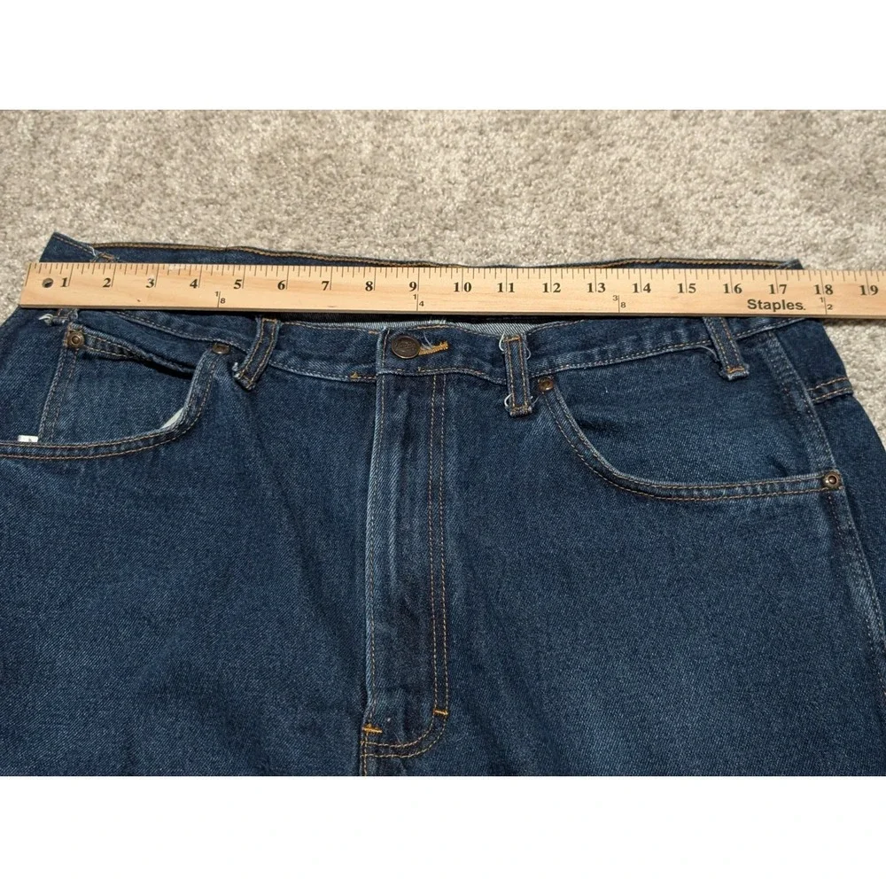 Dickies Men's Straight Leg Carpenter Denim Jeans 38x32‎ Relaxed Fit Dark Blue